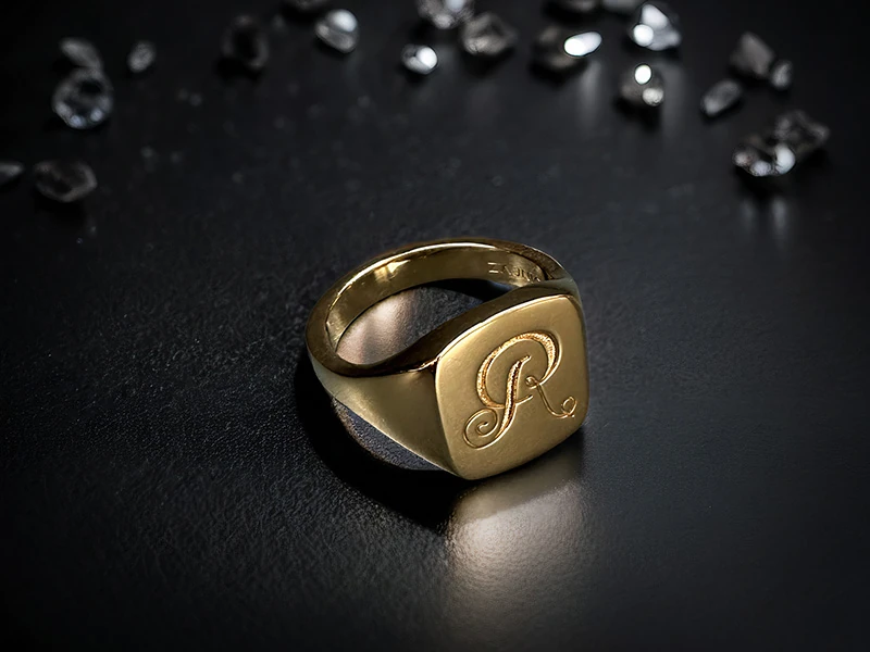 Anillo sello grabado a medida